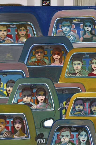Edouard Sacaillan, traffic jam (detail), 2025. Courtesy of Kalfayan Galleries