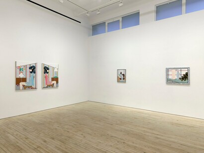 Deborah Druick, Past present tense, exhibition view. Courtesy of Nino Mier Gallery