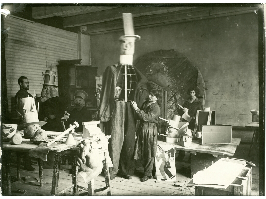 Photograph of rehearsals of The Bolt, 1931, Courtesy of GRAD and St Petersburg State Museum of Theatre and Music 