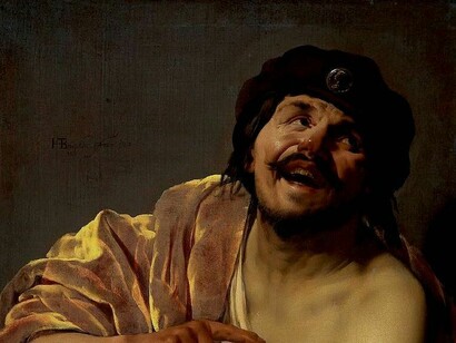 A sanguine personality type according to the Four temperament theory: Democritus ("the laughing Philosopher") by Hendrick ter Brugghen 