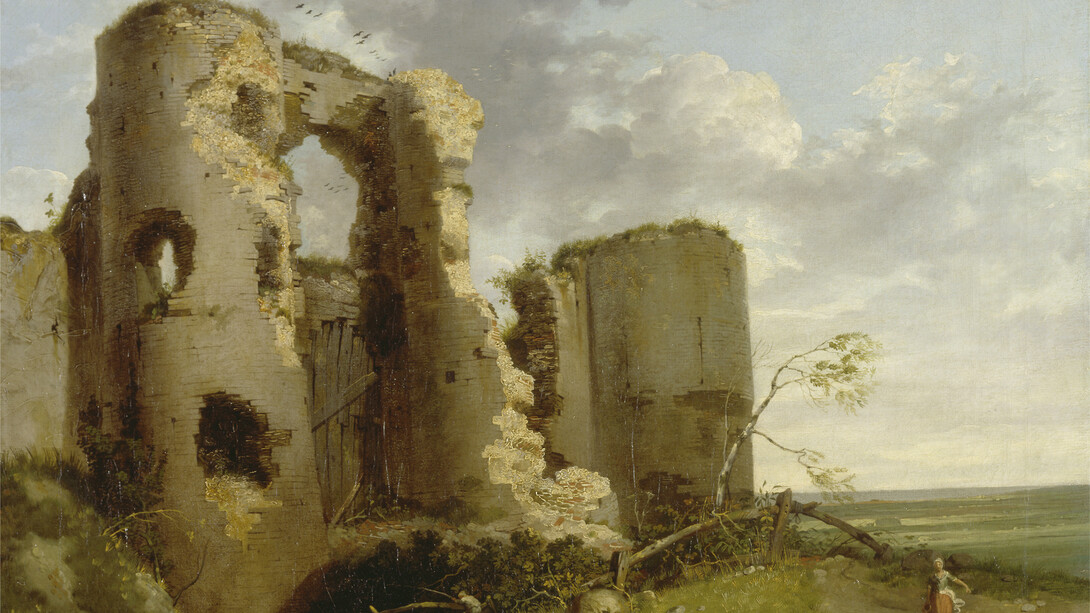 John Hamilton Mortimer, West Gate of Pevensey Castle, Sussex, between 1773 and 1774, oil on canvas, Yale Center for British Art, Paul Mellon Fund
 