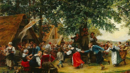 «La fiesta del pueblo», Jean Charles Meissonier