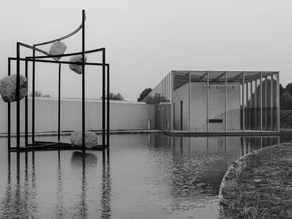 Designed by Tadao Ando, the structure at Raketenstation Hombroich in Neuss, Germany, reflects his signature minimalist approach and spatial clarity