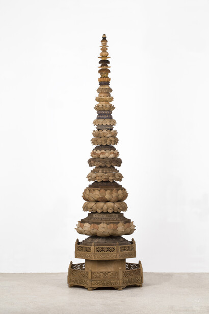 Pagoda No. 8, 2017.Wood, steel, 207x63x63cm⏐811/2 x2413/16 x2413/16 in. Courtesy the Artist and Perrotin
