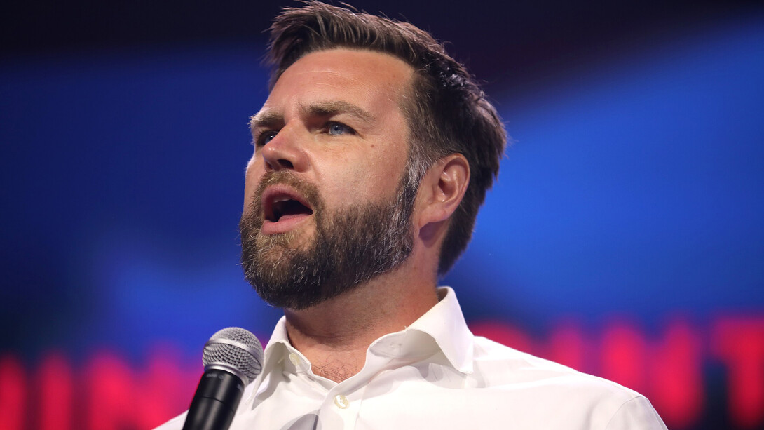 J. D. Vance addressing the audience