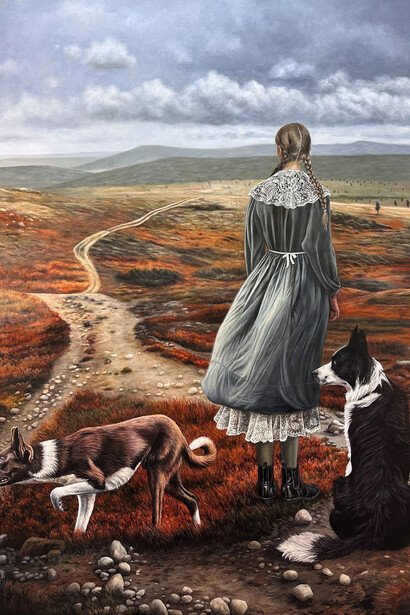 Angela Banks, The approach (detail). Courtesy of Knysna Fine Art 