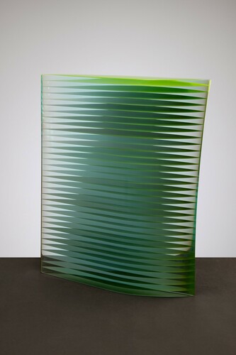 Wesley Neal Rasko, Days Gone By, 2022, painted, laminated, cut, and polished glass, 16.50x13x7 inches