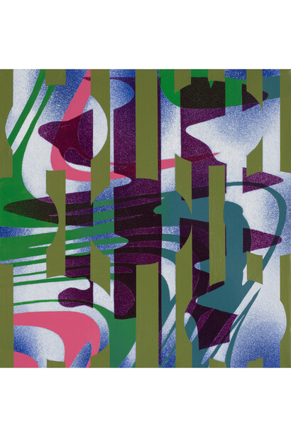 Shirley Kaneda, Restrained Decadence, 2014, 72 x 64 inches, 162 x 137 cm, Acrylic and Oil on Linen
