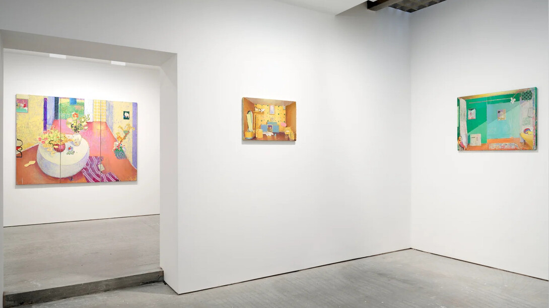 Matthias Weischer, Off target, exhibition view. Courtesy of GRIMM 