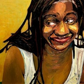 Beverly McIver, "Happy Times", 2010, Oil on Canvas, 36 x 48 in., 91.4 x 121.9 cm