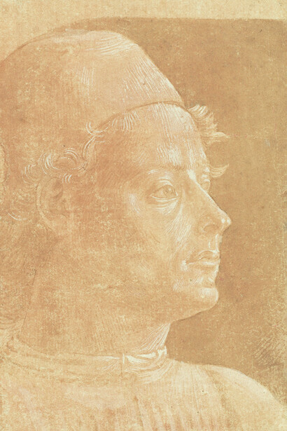 Benozzo Gozzoli, Retrato de un hombre con una boina del siglo XV (París Museo Louvre, Departamento de artes gráficas)