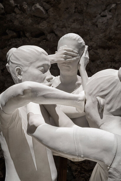 Shilpa Gupta - Untitled 2017-2018, polymer resin, wood, 135 x 84 x 91,5 cm. Photo Ela Bialkowska, OKNO Studio