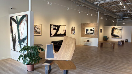 Modern masters: Norman Bluhm, exhibition view. Courtesy of Montanaro Fine Art