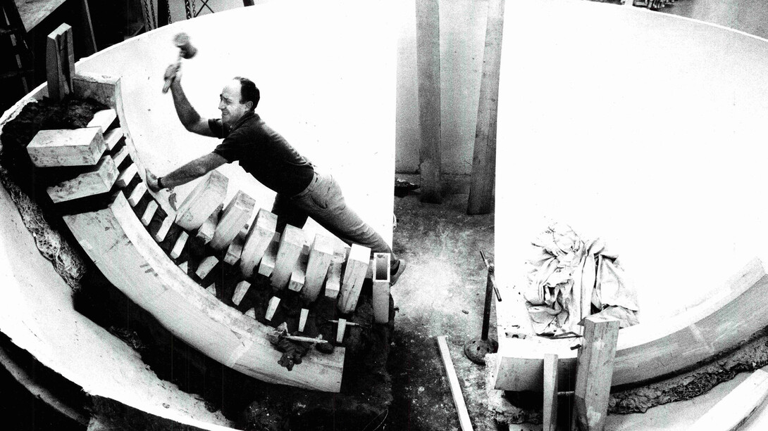 Open studio #3, Arnaldo Pomodoro. La sfera, exhibition photo. Courtesy of Fondazione Arnaldo Pomodoro