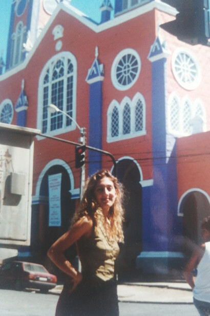 Georgia en la Catedral de Castro en Chiloé, Chile