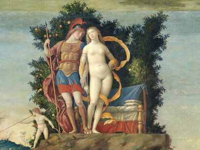 Andrea Mantegna, Parnaso, particolare