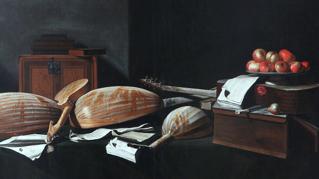 Evaristo Baschenis, Natura morta con strumenti musicali