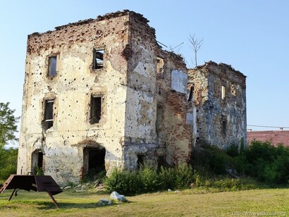 Damaged buildings