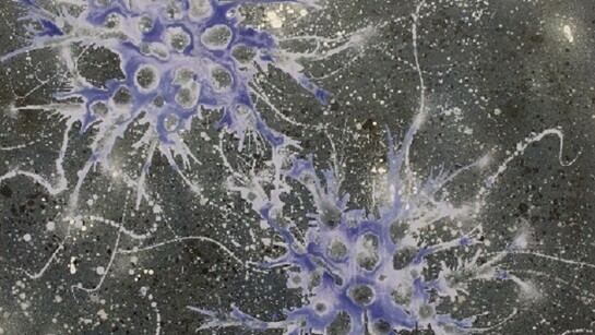 Alberto Di Fabio (2013), Campi magnetici. Acrylic on canvas, 31 12 x 31 12 inches (80 x 80 cm)