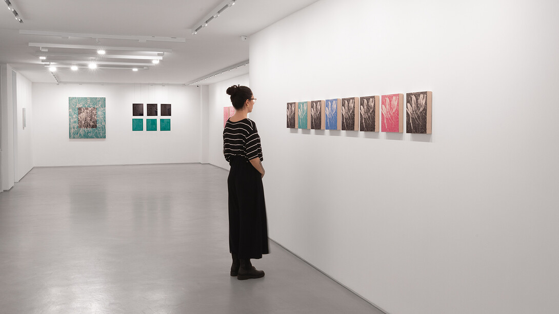 André Azevedo, Escrita-miragem, vista da exposição. Cortesia da Galeria Simões de Assis