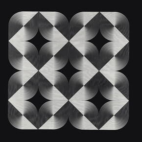 Franco Grignani, Fenomeno plastico, 1966, sperimentale ottico su tavola, 70x70 cm