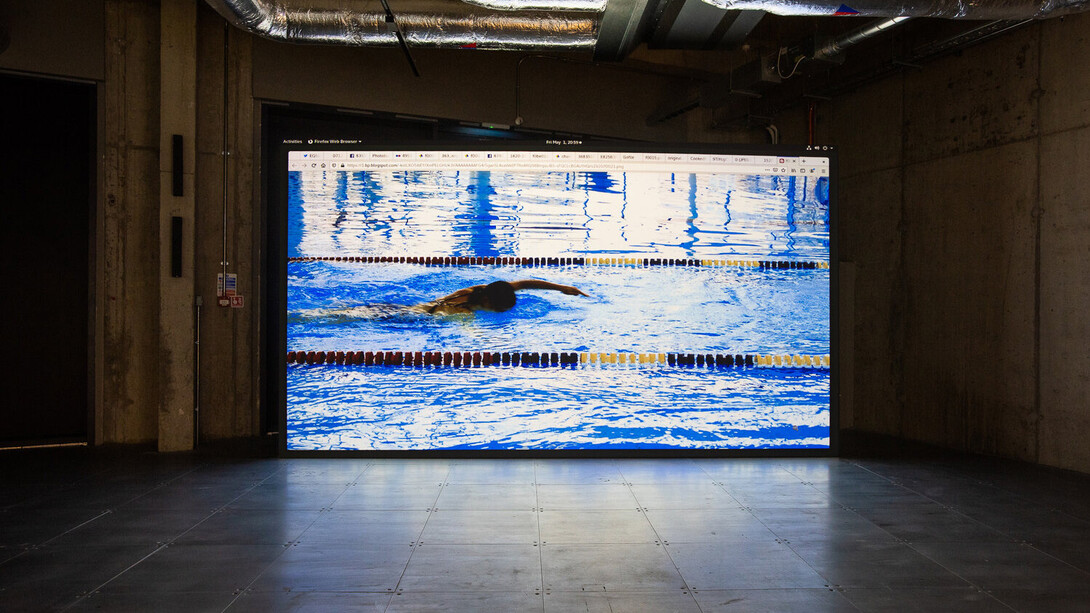 Installation of Best Effort Network by Olia Lialina at arebyte Gallery. Image: Max Colson