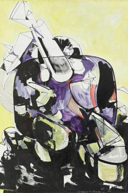 Hans Hofmann, Seated Woman, 1944, Oil on panel, 61 x 46 3/4 inches