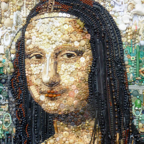 Jane Perkins, Mona Lisa, after Da Vinci, 2014, mixed media