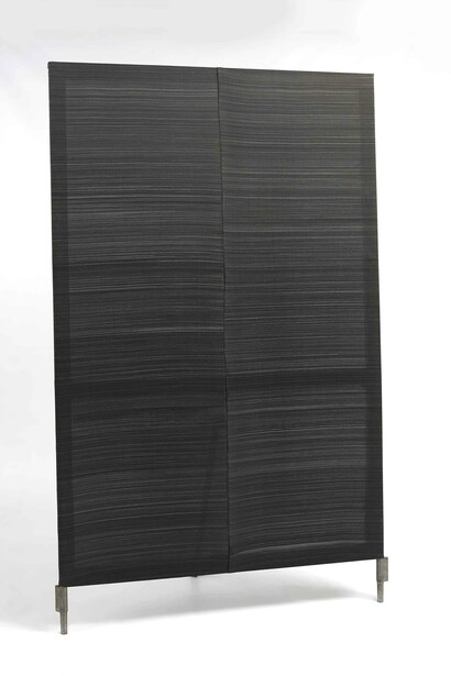 Eloise Hawser, Untitled, 2013, Screen woven with horsehair and steel tripod legs, 180 x 120 x 4 cm © the artist