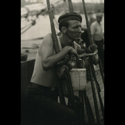 Doris Ulmann (American, 1882–1934) Sailor, possibly Mobile, AL, ca. 1932 Posthumous gelatin silver print, printed by Samuel Lifshey, ca. 1934–37, 8 x 6 inches. Berea College Art Collection, Bequest of Doris Ulmann, Accession 