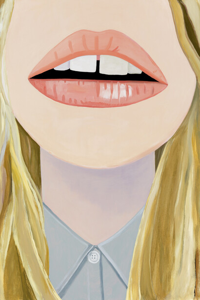 Brian Calvin, Ha, 2014, Acrylic and flashe on canvas, 72 x 48 inches (182.9 x 121.9 cm). Courtesy Anton Kern Gallery, New York