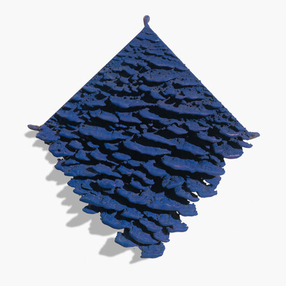 Martin Kline, Diagonal blue growth on canvas, 1999. Courtesy of Heather Gaudio Fine Art 