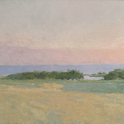 Terry Elkins, Wainscott pond (detail), 2026. Courtesy of Grenning Gallery