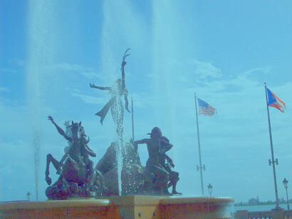 Water fountains at San Juan, Puerto Rico
