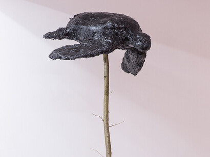 John Russell, Transformational Joy (detail), 2014, wood, metal, mixed media sculpture, dimensions variable, courtesy of the artist and Motinternational London & Brussels