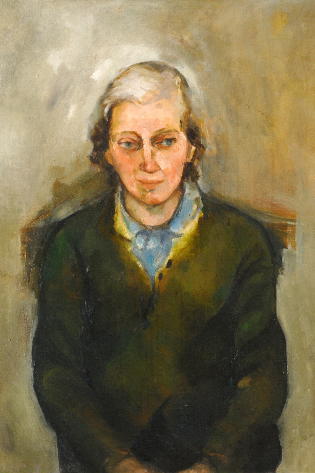 Sheila Fell, Dorothy Hodgkin (1910-1994), Fellow and Member of Council (1936), Professorial Fellow, Nobel Prize, OM, 1962, Oil on canvas, On loan from Somerville College, Oxford with permission of the Principal and Fellows, © Estate of the Artist
