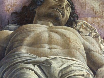 Il Cristo morto del Mantegna (dettaglio)