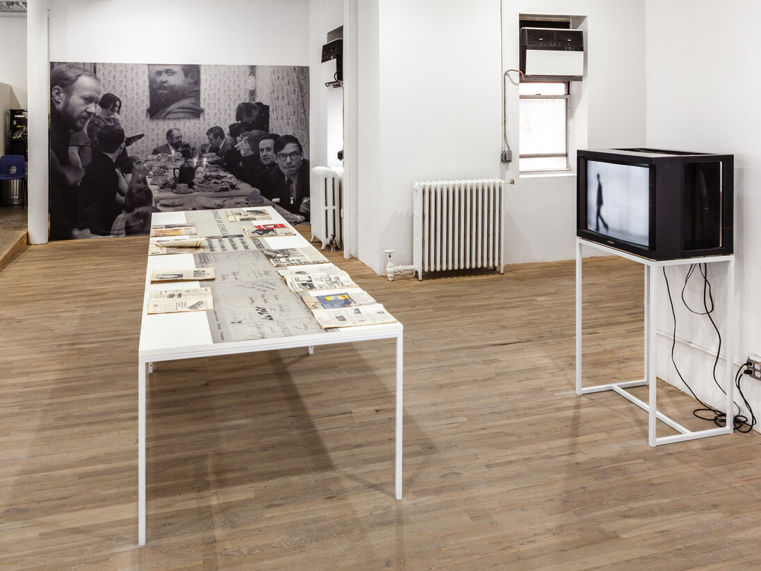 Installation view of the section “Galerie Schmela (1966)” from Living with Pop. A Reproduction of Capitalist Realism, Artists Space, 2014.