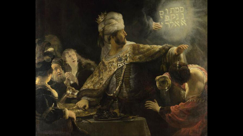 Belshazzar’s Feast, c.1635
by Rembrandt (Rembrandt Harmensz van Rijn)
National Gallery, London. Bought with a contribution from The Art Fund, 1964