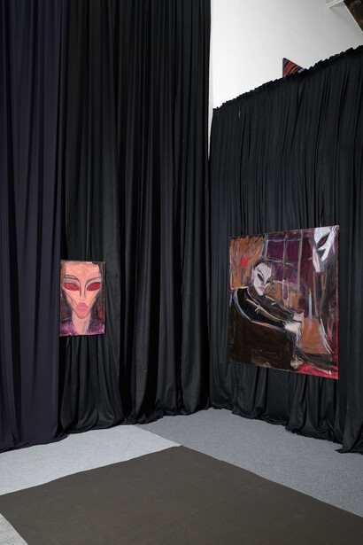 Tobias Spichtig, When a joke becomes a prayer, exhibition view. Courtesy of Galerie Hussenot