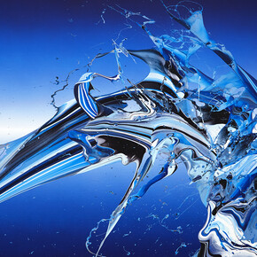 Katrin Fridriks, Cosmic Stargate - Portal Activation, 2021, Acrylics on canvas, 100 x 165 + 5 cm