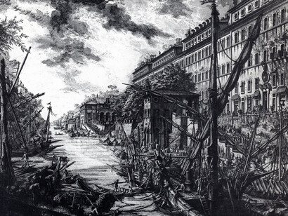 Il Tevere al porto di Ripa Grande