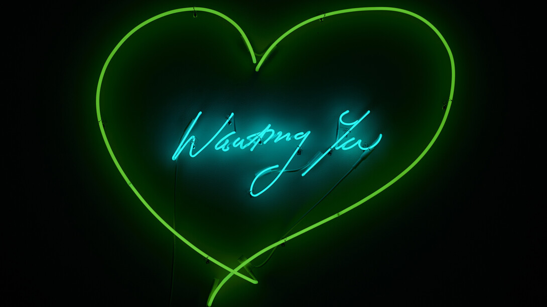 Tracey Emin, "Wanting You" 2010, Neon, 37,44 x 44,33 inches / 95,1 x 112,6 cm, Courtesy of the Artist and Lehmann Maupin Gallery, New York and Hong Kong
