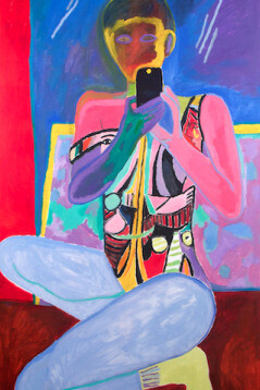 Jennifer Sullivan, The Mirror, 2015, Oil on canvas
64 x 34 inches 