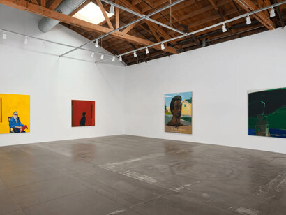 James Jarvaise and Henry Taylor, Sometimes a straight line has to be crooked, exhibition view. Courtesy of Hauser & Wirth Gallery