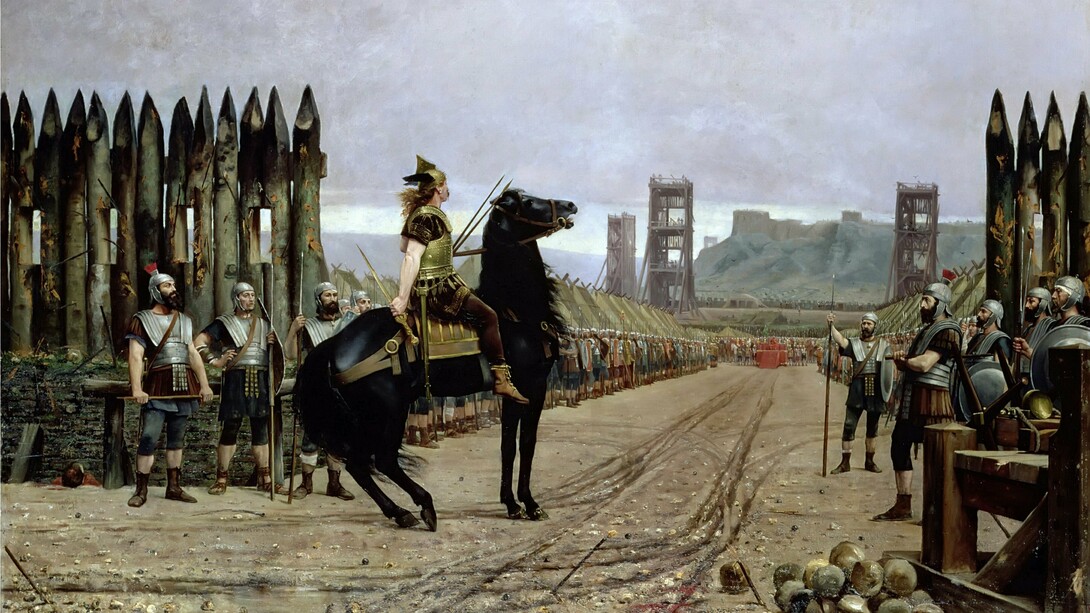 "Vercingetorix se rinde ante César", Henri-Paul Motte, 1886