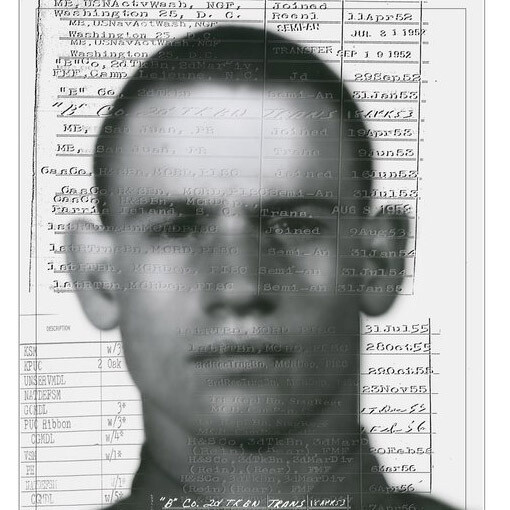 USMC North American origin: Edward Witbeck, Robert Clark, Jr., Merl F. Bennett, Bonnie Donahue (detail), archival digital prints,
20” x 54”, 2011. Courtesy of the artist and Kingston Gallery