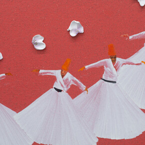 Aldo Mondino, Sufi fleur (dettaglio), 2004. Cortesia della Galleria de’ Foscherari