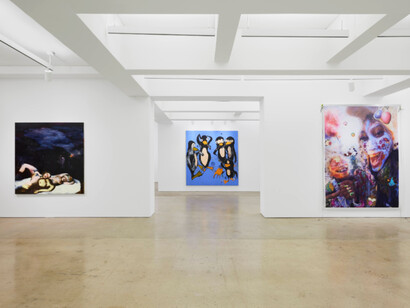 Ugly Painting, 2023, organized by Eleanor Cayre and Dean Kissick, installation view. Courtesy of Nahmad Contemporary, NYC