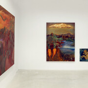Aura Roig, The worms are starting to move [Los gusanos están empezando a moverse], vista de exhibición. Corteía de Prats Nogueras Blanchard